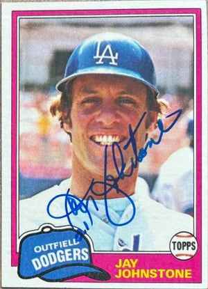 Jay Johnstone Signed 1981 Topps Baseball Card - Los Angeles Dodgers - PastPros