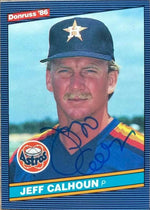 Jeff Calhoun Signed 1986 Donruss Baseball Card - Houston Astros #426 RC