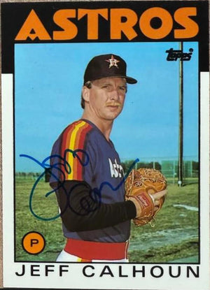 Jeff Calhoun Signed 1986 Topps Tiffany Baseball Card - Houston Astros #534