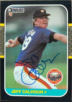 Jeff Calhoun Signed 1987 Donruss Baseball Card - Houston Astros #578