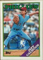 Jeff Calhoun Signed 1988 Topps Tiffany Baseball Card - Philadelphia Phillies #38