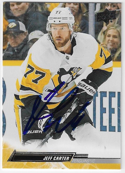 Jeff Carter Signed 2022-23 Upper Deck Hockey Card - Pittsburgh Penguins
