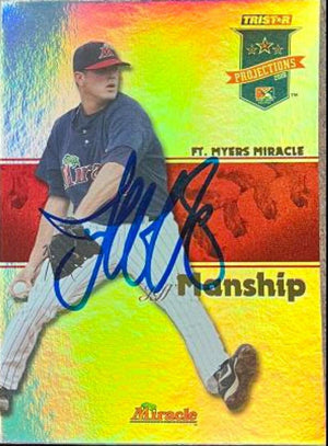 Jeff Manship Signed 2008 Tristar Projections Reflectives Baseball Card - Ft Myers Miracle - PastPros