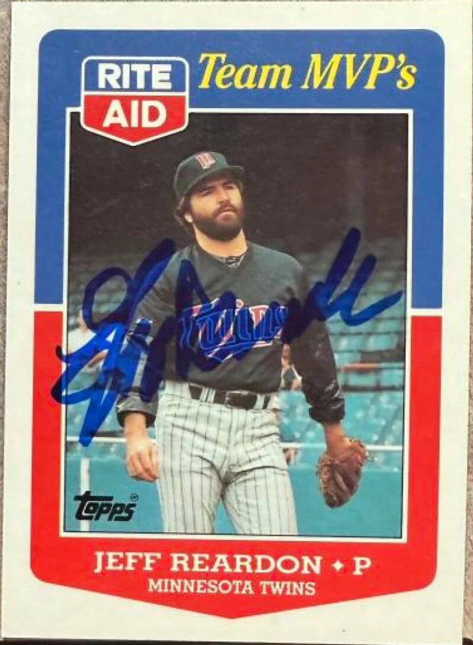 Jeff Reardon Signed 1988 Topps Rite-Aid Team MVPs Baseball Card - Minnesota Twins
