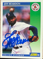 Jeff Reardon Signed 1992 Score Baseball Card - Boston Red Sox