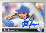 Jeff Russell Signed 1992 Leaf Baseball Card - Texas Rangers