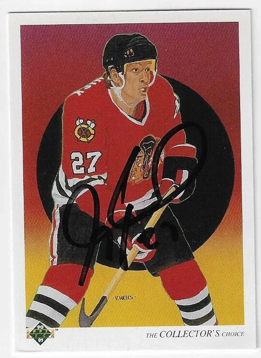 Jeremy Roenick Signed 1990-91 Upper Deck Hockey Card - Chicago Blackhawks
