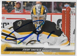 Jeremy Swayman Signed 2022 - 23 Upper Deck Hockey Card - Boston Bruins - PastPros