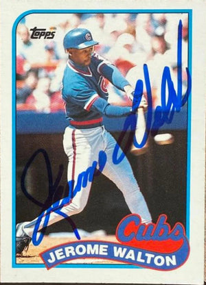 Jerome Walton Signed 1989 Topps Traded Baseball Card - Chicago Cubs #123T