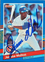 Jerome Walton Signed 1991 Donruss Baseball Card - Chicago Cubs #72