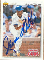 Jerome Walton Signed 1992 Upper Deck Baseball Card - Chicago Cubs #463