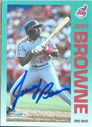 Jerry Browne Signed 1992 Fleer Baseball Card - Cleveland Indians