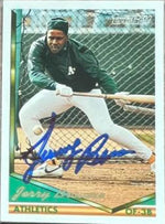 Jerry Browne Signed 1994 Topps Gold Baseball Card - Oakland A's