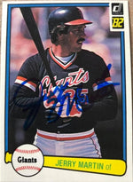 Jerry Martin Signed 1982 Donruss Baseball Card - San Francisco Giants