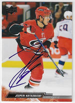 Jesper Kotkaniemi Signed 2022-23 Upper Deck Hockey Card - Carolina Hurricanes