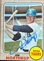 Jim Northrup Signed 1968 Topps Baseball Card - Detroit Tigers