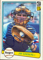 Jim Sundberg Signed 1982 Donruss Baseball Card - Texas Rangers #268