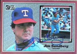Jim Sundberg Signed 1983 Donruss Action All-Stars Baseball Card - Texas Rangers #26