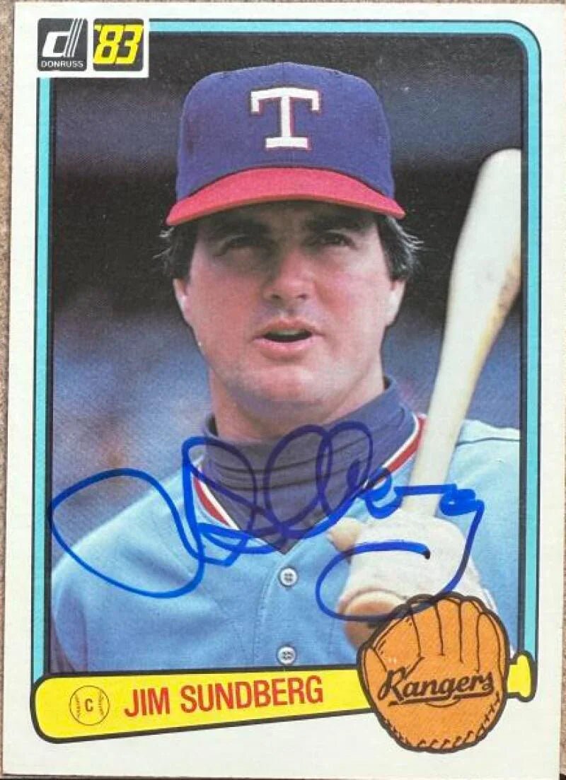 Jim Sundberg Signed 1983 Donruss Baseball Card - Texas Rangers #609