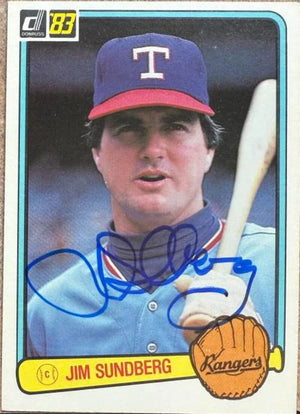 Jim Sundberg Signed 1983 Donruss Baseball Card - Texas Rangers #609