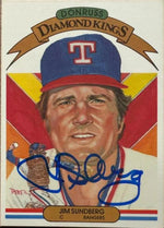 Jim Sundberg Signed 1983 Donruss Baseball Card - Texas Rangers #7 Diamond Kings