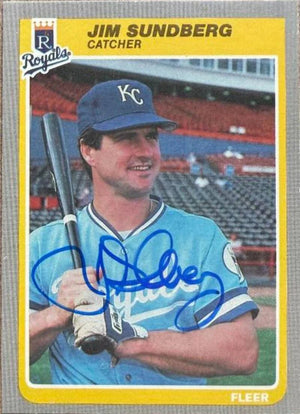 Jim Sundberg Signed 1985 Fleer Update Baseball Card - Kansas City Royals #U-113