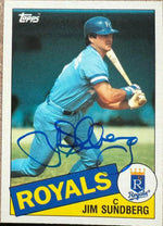 Jim Sundberg Signed 1985 Topps Traded Baseball Card - Kansas City Royals #114T