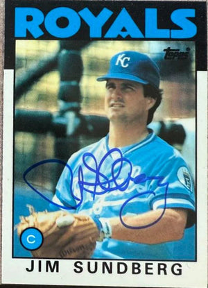 Jim Sundberg Signed 1986 Topps Tiffany Baseball Card - Kansas City Royals #245