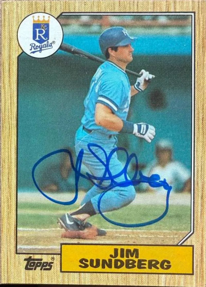Jim Sundberg Signed 1987 Topps Baseball Card - Kansas City Royals #190