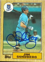Jim Sundberg Signed 1987 Topps Tiffany Baseball Card - Kansas City Royals #190