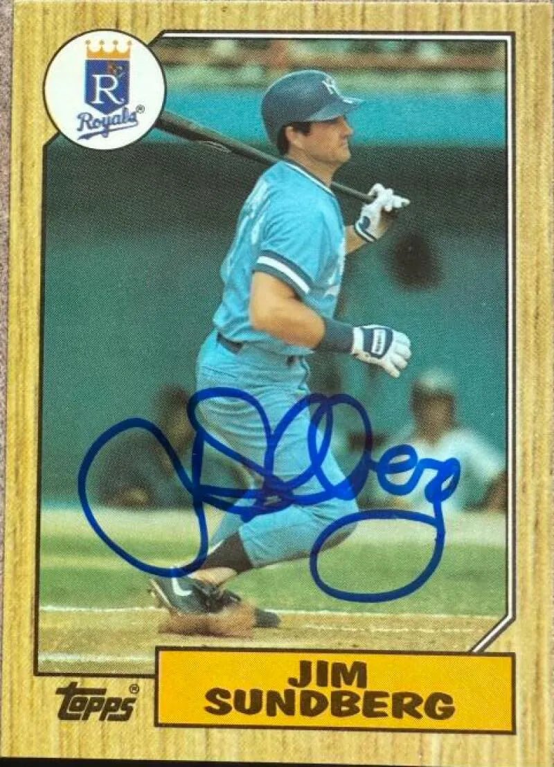 Jim Sundberg Signed 1987 Topps Tiffany Baseball Card - Kansas City Royals #190