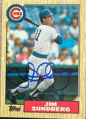 Jim Sundberg Signed 1987 Topps Traded Tiffany Baseball Card - Chicago Cubs #119T