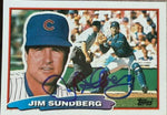 Jim Sundberg Signed 1988 Topps Big Baseball Card - Chicago Cubs #100
