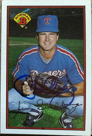 Jim Sundberg Signed 1989 Bowman Baseball Card - Texas Rangers #227