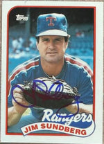 Jim Sundberg Signed 1989 Topps Tiffany Baseball Card - Texas Rangers #78