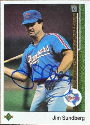 Jim Sundberg Signed 1989 Upper Deck Baseball Card - Texas Rangers #331