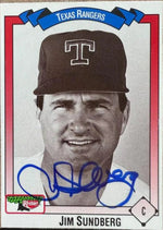 Jim Sundberg Signed 1993 Keebler Baseball Card - Texas Rangers #350