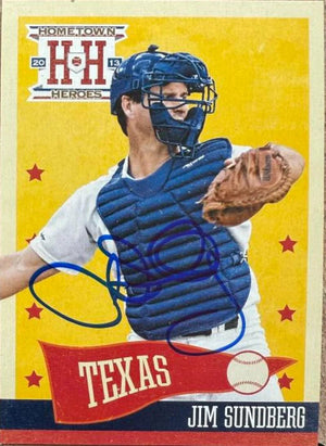 Jim Sundberg Signed 2013 Panini Hometown Heroes Baseball Card - Texas Rangers #228