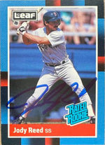 Jody Reed Signed 1988 Leaf Baseball Card - Boston Red Sox #41