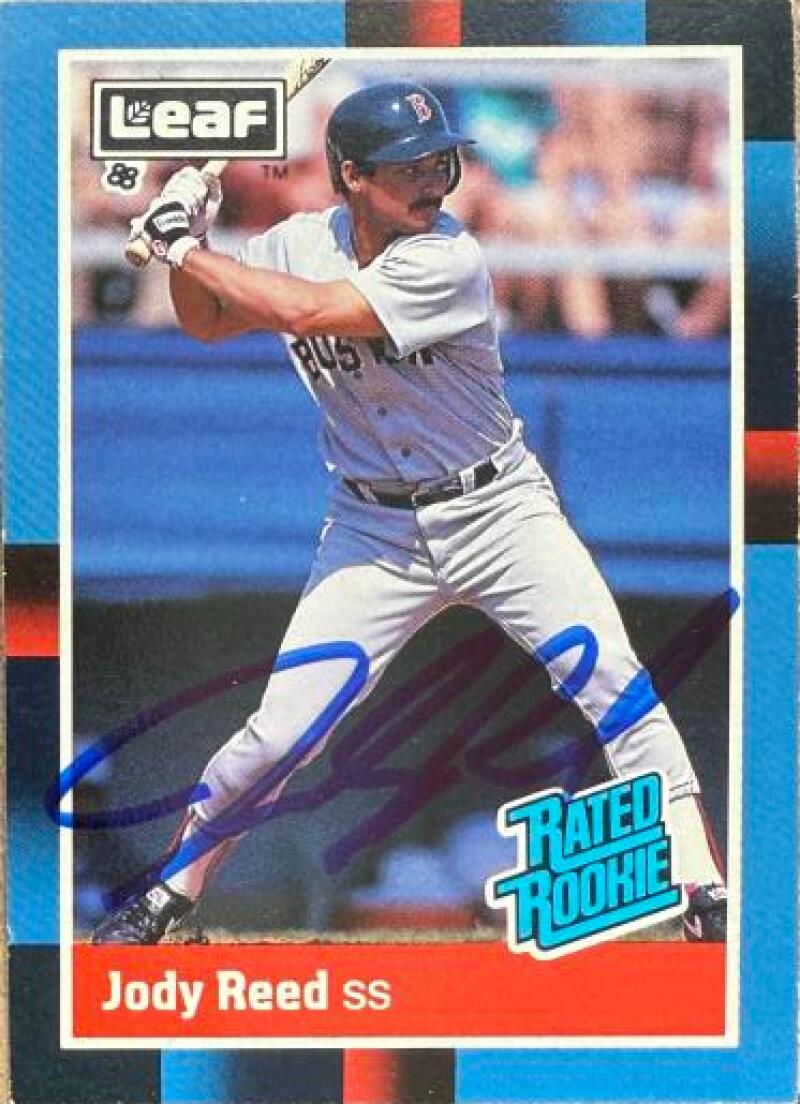 Jody Reed Signed 1988 Leaf Baseball Card - Boston Red Sox #41