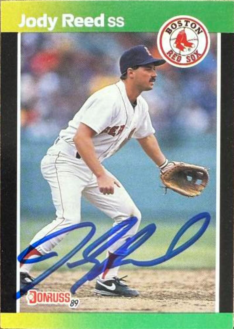 Jody Reed Signed 1989 Donruss Baseball's Best Baseball Card - Boston Red Sox #289