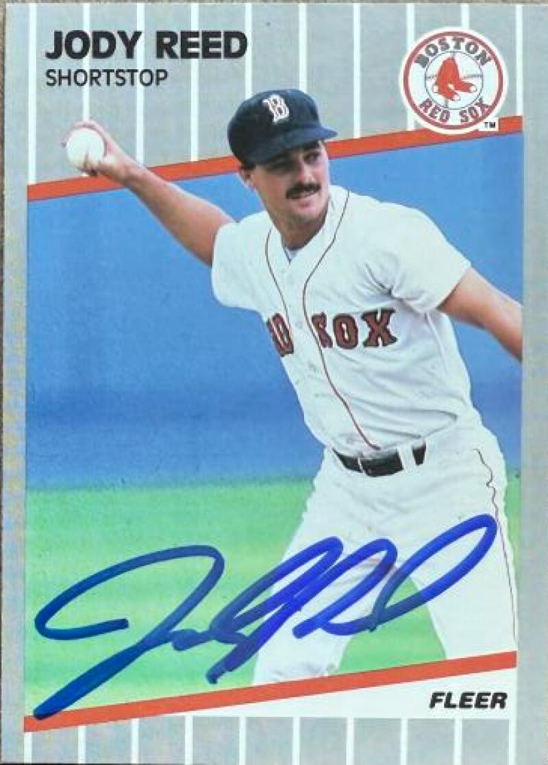 Jody Reed Signed 1989 Fleer Baseball Card - Boston Red Sox #96