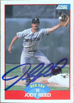 Jody Reed Signed 1989 Score Baseball Card - Boston Red Sox 486 - PastPros