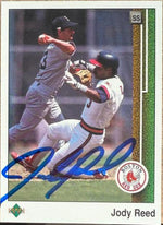 Jody Reed Signed 1989 Upper Deck Baseball Card - Boston Red Sox #370