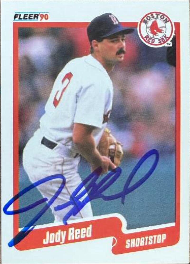Jody Reed Signed 1990 Fleer Baseball Card - Boston Red Sox #284