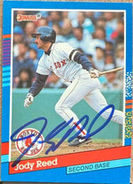 Jody Reed Signed 1991 Donruss Baseball Card - Boston Red Sox #123
