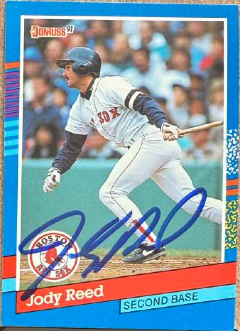 Jody Reed Signed 1991 Donruss Baseball Card - Boston Red Sox #123