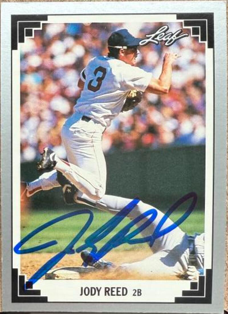Jody Reed Signed 1991 Leaf Baseball Card - Boston Red Sox #69