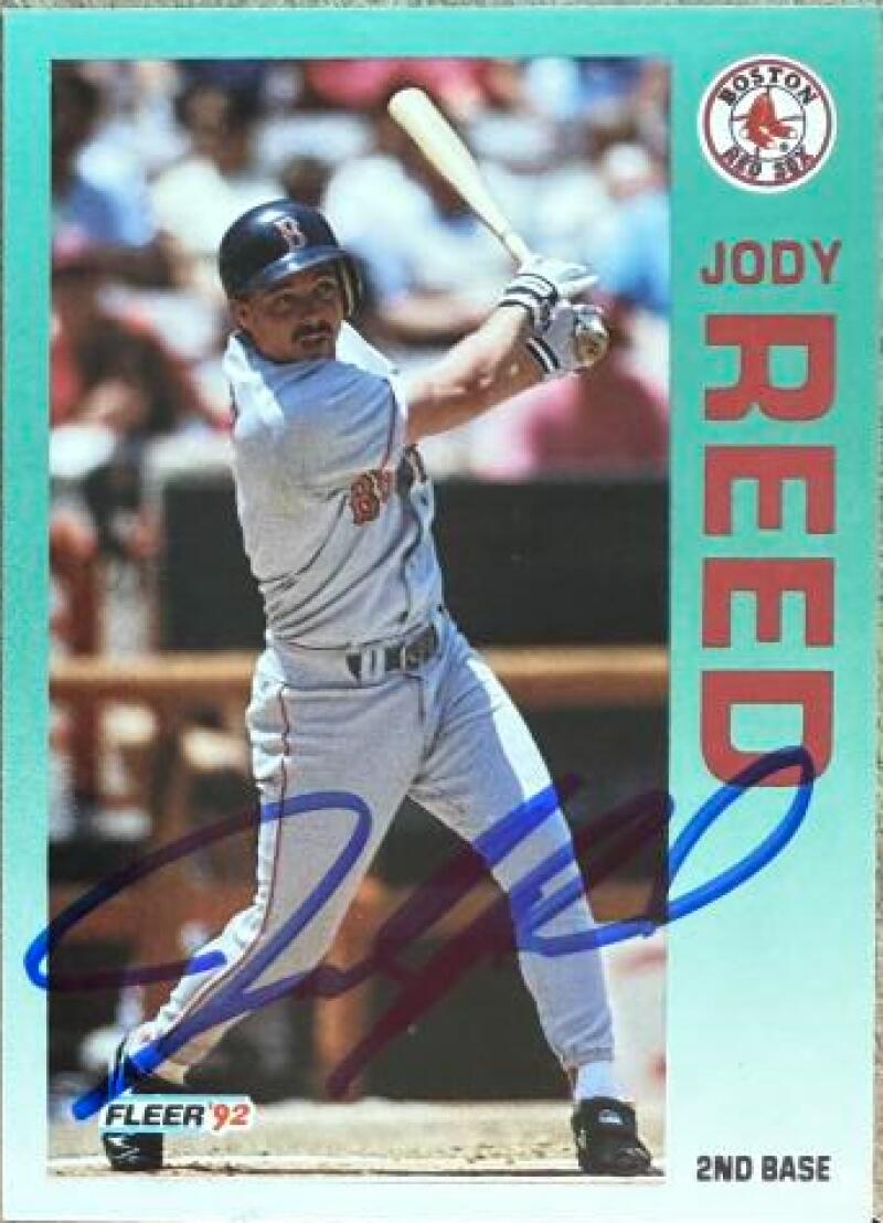 Jody Reed Signed 1992 Fleer Baseball Card - Boston Red Sox #47