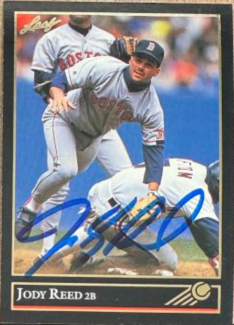 Jody Reed Signed 1992 Leaf Black Gold Baseball Card - Boston Red Sox #413